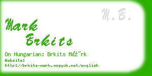 mark brkits business card